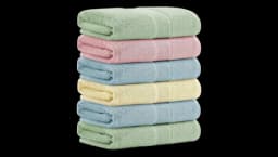 Viscose Ultra Soft Towels Set Of 6 - Pastel Multicolor