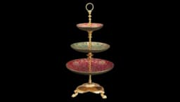 Fortuny 3-Tier Server - Red/Multicolour