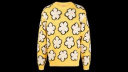Boke Flower Cotton Jumper - Black/White/Yellow