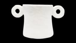 Marie Paper Mache Pot - White