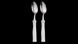 Pompon Silver-Plated 2-Piece Coffee Spoon Set - Silver