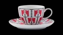 Porcelain Vienna Arrows Coffe Cup & Saucer Set of 4