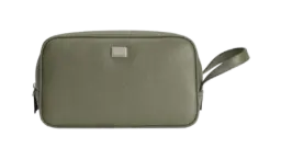 Logo-Plaque Clutch Bag - Dark Green