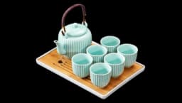 Japanese Tea Set - Cyan Blue