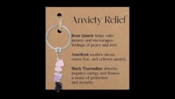 Natural Crystal Keychain - Rose Quartz, Amethyst, Black Tourmaline