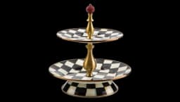 Enamel Courtly Check 2-Tier Cake Stand (27cm)