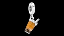 Murano Glass Bubble Tea Dangle Charm