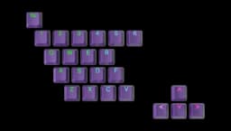 Double Shot Translucent Rubber Keycap Set - Purple