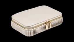 Bella Zipped Jewellery Box - Beige