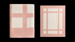 Wool-Blend Blanket - Pink/Cream