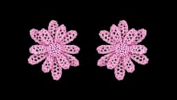 Flower Stud Earrings - Pink