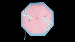 Swan & Floral Print Umbrella - Pink