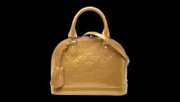 2012 Monogram Vernis Alma BB Satchel - Gold-Tone Pre-Owned