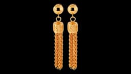 Chain Tassel Clip Earrings - Gold