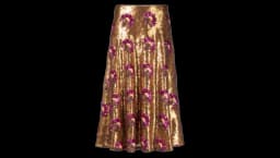 Holly Sequin-Embellished Skirt - Gold-Tone