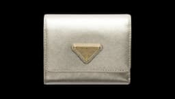 Logo Leather Wallet - Gold-Tone