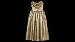 Metallic Midi Вress - Gold-Tone