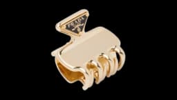 Triangle-Logo Claw Clip - Gold-Tone