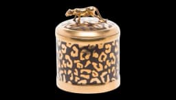 Leopard Candle 10x11cm