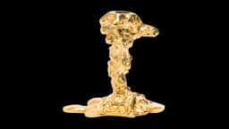 Small Drip Candle Holder - Gold-Tone