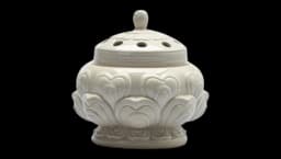 Ceramic Lotus Incense Burner - White