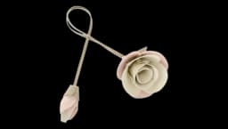 Allegra Rose-Shaped Charm - Dust Pink