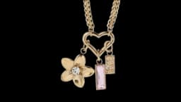 Mom Interchangeable Charm Necklace - Stainless Gold
