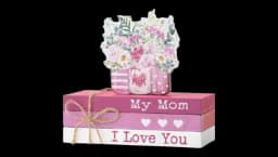 Love My Mom Wooden Plaque Ornaments