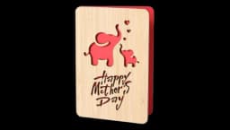 Handmade Bamboo Mothers Day Card