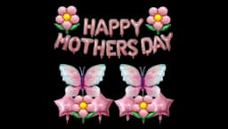 Happy Mother's Day Balloons Decoration - Pink/Yellow/Green