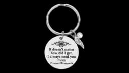 I Always Need You Mom Keychain - Silver
