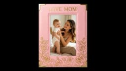 Mother's Day Picture Frame - Pink/Gold