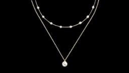Gold Pearl Necklaces Set - 14K Gold