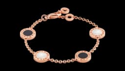 BVLGARI Bracelet - 18KT Rose Gold, Onyx, Mother-Of-Pearl