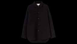 Long-Sleeve Cashmere Shirt - Black