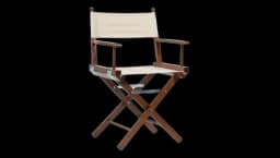 Director's Chair with Walnut-Stained Frame - Ecru