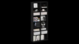 Jaya 16-Shelf Wide CD Rack - Black