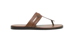 Logo Leather Flip-Flops - Brown