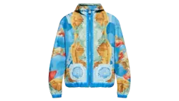 Medusa-Logo Zip-Fastening Jacket - Blue/Multicolor