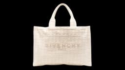 4G-Motif Tote Bag - Ivory white