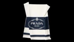 Cotton Towel - White/Blue