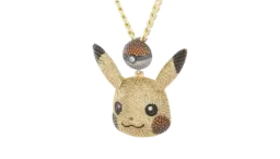 Pikachu Necklace - Gold/Diamond Simulate Stones