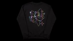 Electric Pals Black Crew Neck Sweatshirt - Black/Multicolor