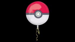 Foil Pokeball Balloon - Red/White/Black