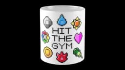 Indigo League Gym Badges Mug - White/Multicolor