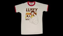 Monkey D. Luffy Short Sleeve Ringer T-Shirt - White/Red