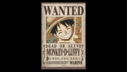 Wanted Dead Or Alive Monkey D. Luffy Poster
