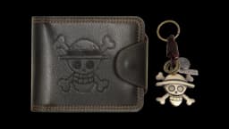 Straw Hat Luffy Leather Wallet - Black