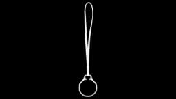 Royal Pop / Leather Lanyard Huit Blanc