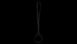 Royal Pop / Leather Lanyard Ocho Negro